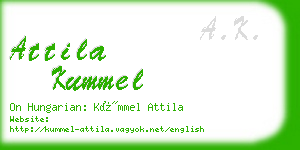 attila kummel business card